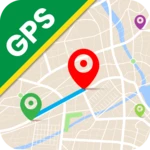 gps navigation android application logo